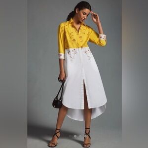 Anthropologie Samant Chauhan Embroidered Dress XS